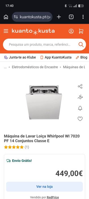 Máquina de lavar loiça de encastrar whirpool