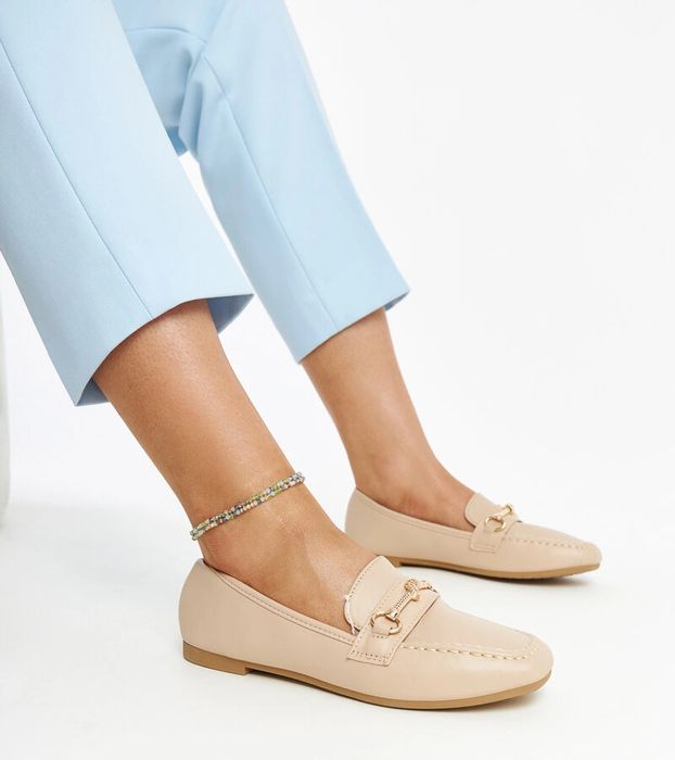 Beżowe ozdobne mokasyny Docherty