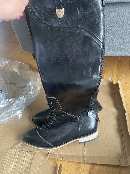 Buty typu oficerki końskie . Nowe !