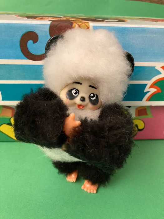 Boneco Panda estilo Monchichi de Pendurar Mecânica Ibense Anos 80
