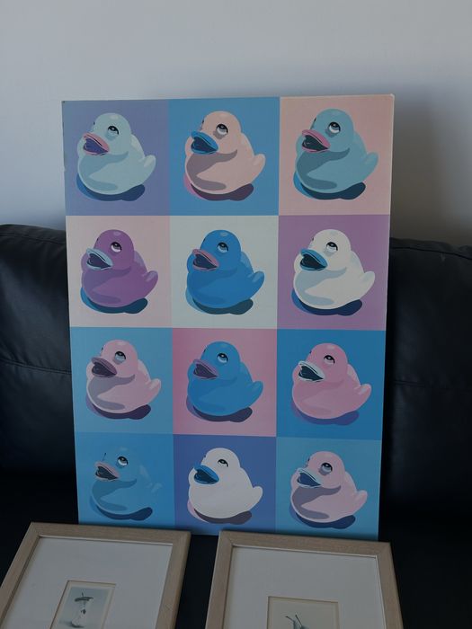 Quadro Colorido de Patos Casa de Banho
