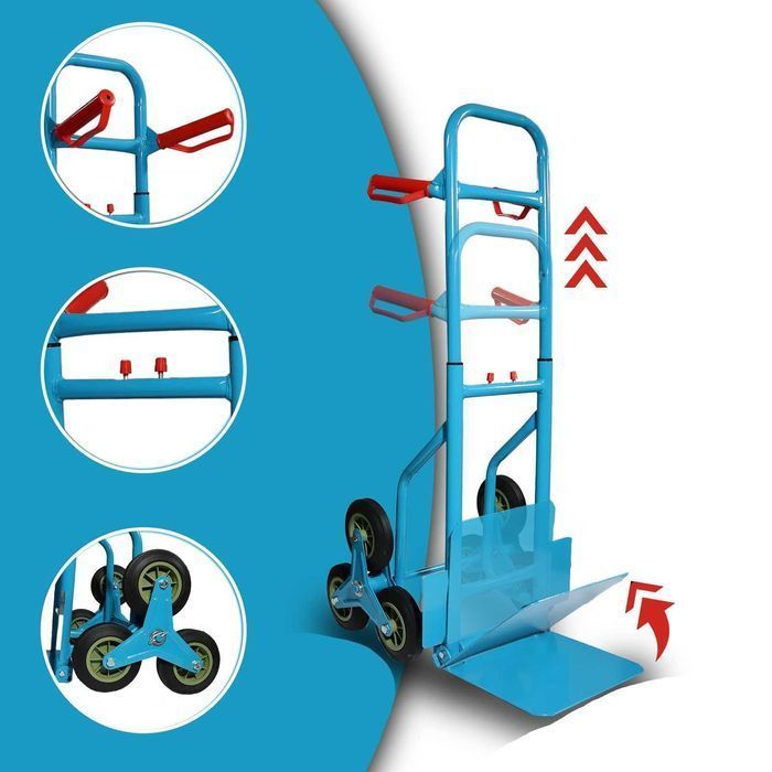 Wózek transportowy schodowy magazynowy 200 kg 6 kół