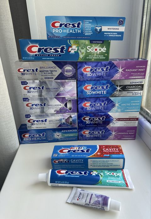 Найефективніші зубні пасти Crest. Оригінал із США.
