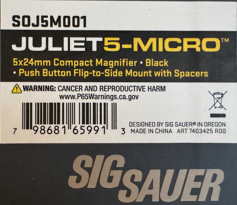 Магнифер 5-ти кратный SIG SAUER Juliet 5  для коллиматоров увеличитель
