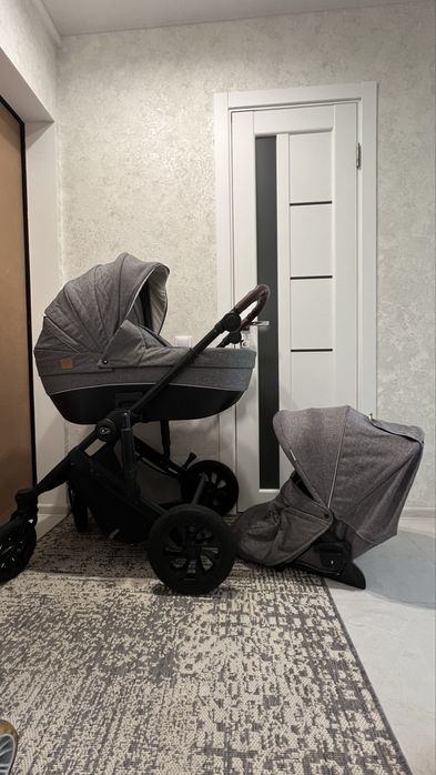 Коляска 2 в 1 Kinderkraft Prime Gray + Mommy Bag