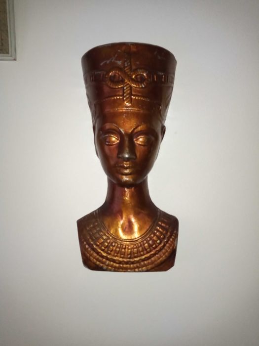 Nefretete Odlew Aluminiowy Popiersie Wiszący duży Egipska Figurka