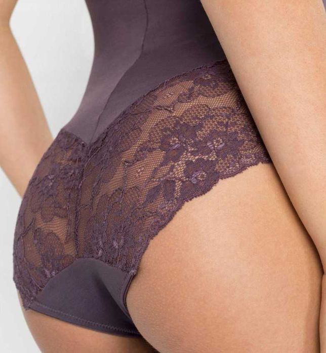 _NOWA body fioletowe koronkowe bielizna r.36