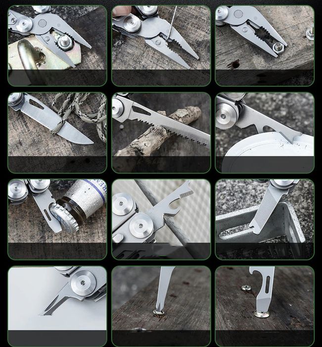 Мультитул с чехлом 12 функций плоскогубцы пила отвёртка кусачки