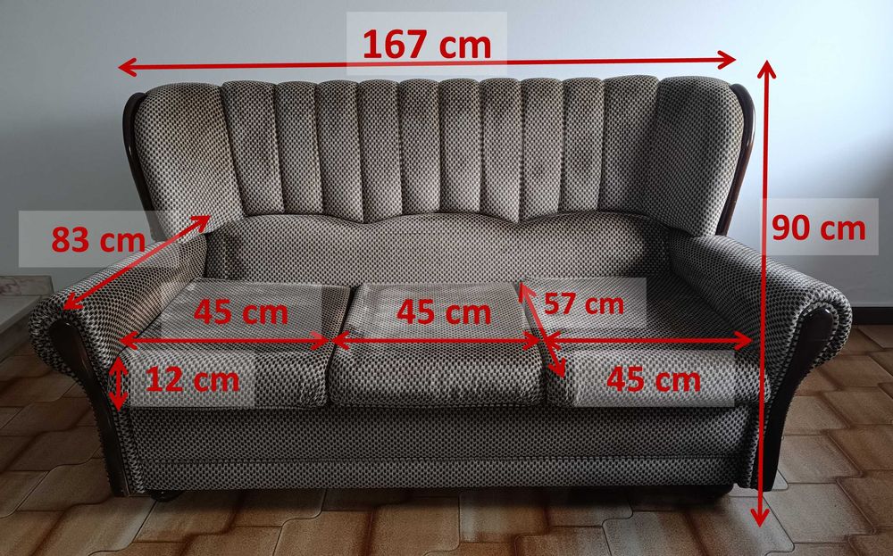 Sofá Cama com 2 cadeirões