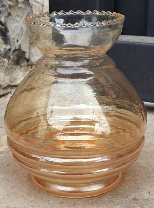 Jarra antiga de vidro casca de cebola