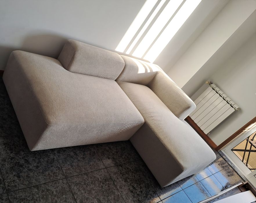 Sofá modular 3 lugares com chaise longue