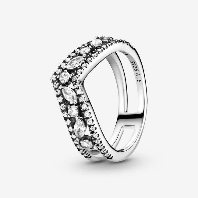 Anel Pandora Double Wishbone em Prata de Lei 925 Novo!