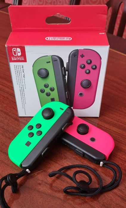 Joy-Con Nintendo Switch Verde/Rosa – Par original impecável Quinta do ...