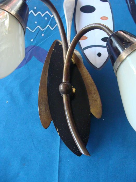 Dwupunktowa lampa ścienna z lat 50 rockabilly styl mid-century