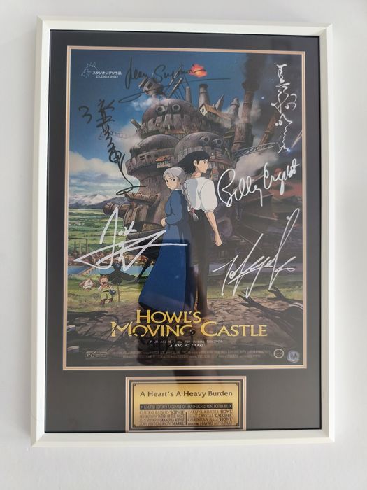 Moldura Filme Howl's Moving Castle com Autógrafos (A4)