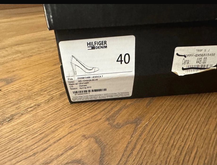 Buty na obcasie damskie tommy hilfiger