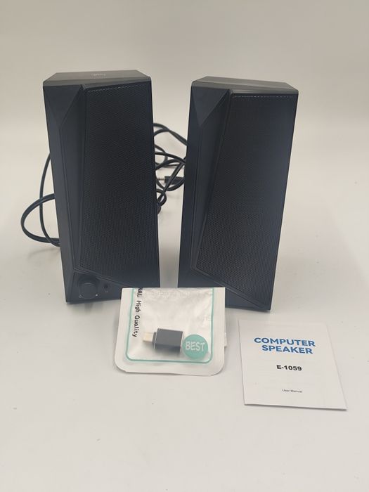Glosniki komputerowe LENRUE E-1059 USB LED stereo do laptopa PC