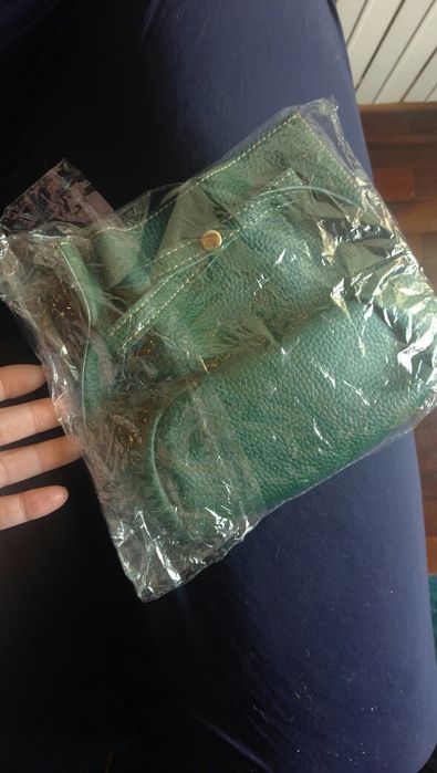 Mala Carteira Saco Mini Verde Escuro Nova