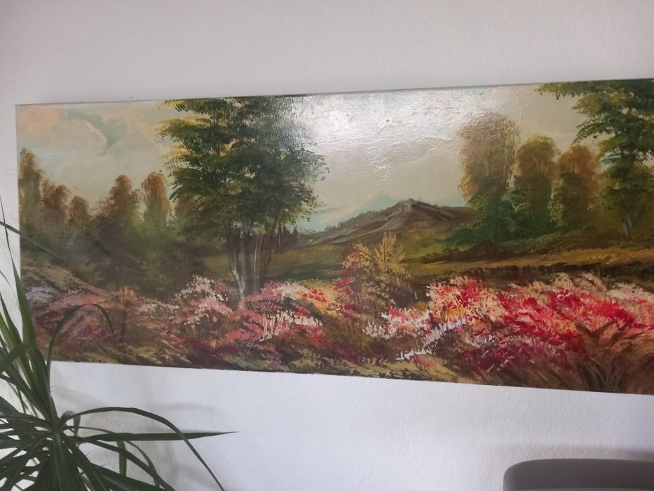 Quadro pintado à mão e tela buda