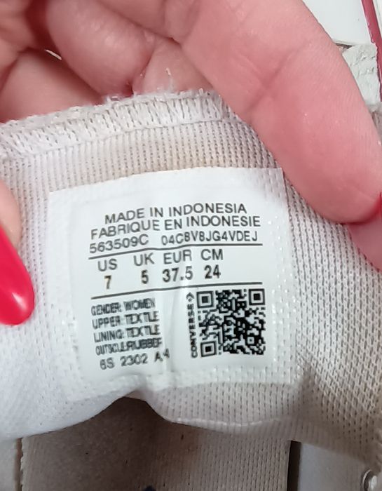 Trampki Converse rozmiar 37,5