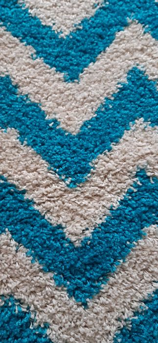 Tapete Chevron azul 2.3x1.6m