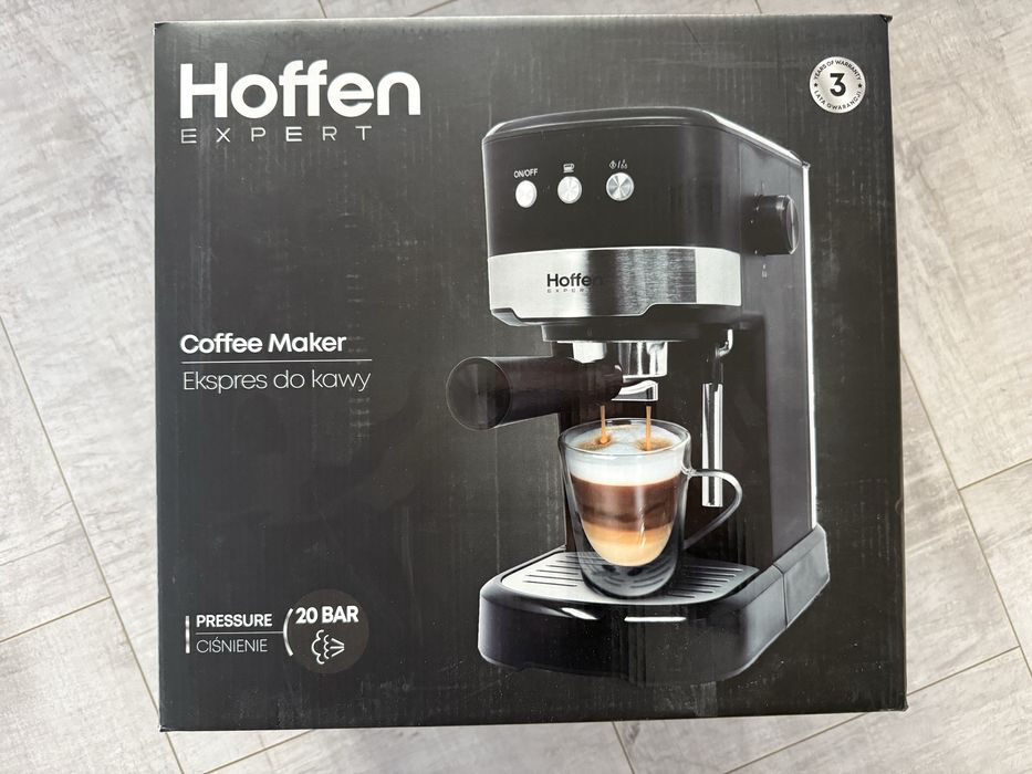 Nowy ekspress do kawy Hoffen Expert kolbowy porzadny