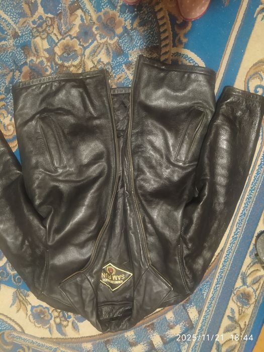 Кожаная куртка мужская зимняя