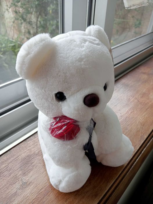 Ursinho de peluche com rosa