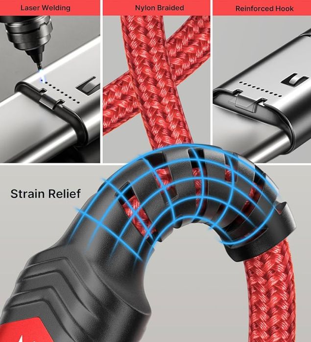 JSAUX Kabel USB C na USB C, 2 sztuki, 2m, 100 W