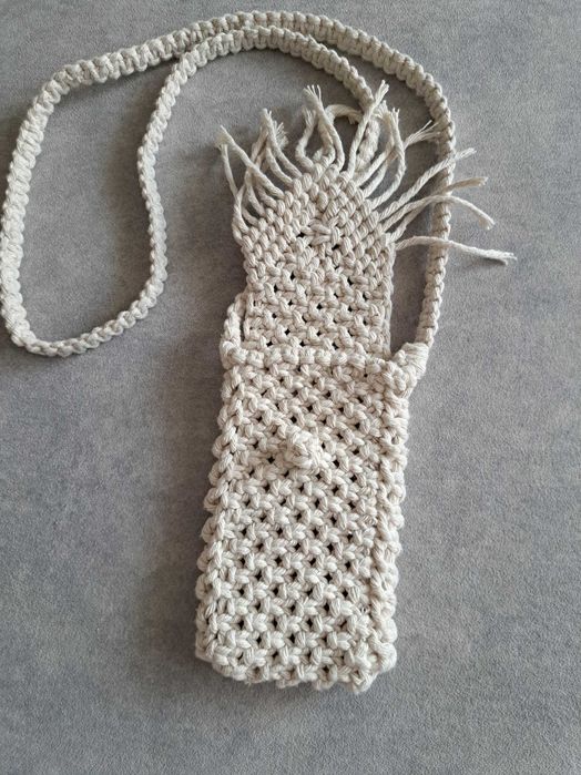 Torebka z makramy/ Etui na telefon