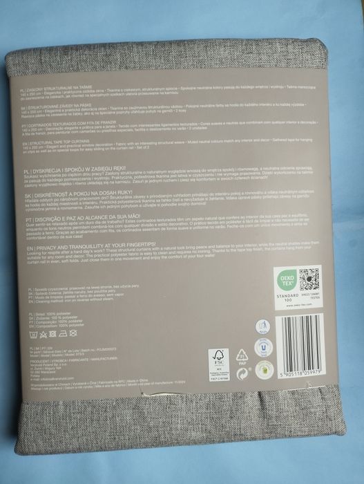Zasłony strukturalne na taśmie 140/250 2 pak