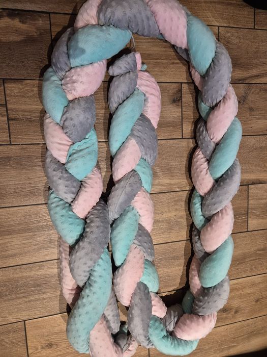 Minki warkocz na łóżeczko, łóżko dziecięce 4m