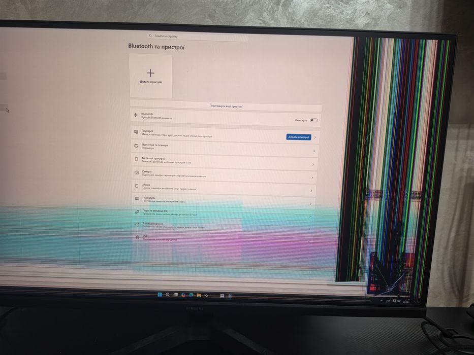 Монітор 27" Samsung Odyssey G5 (2560x1440, WQHD, 200Hz) — Під ремонт або на запчастини