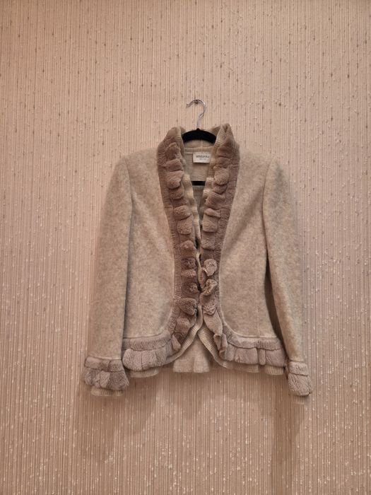 Мохерова кофточка   STIZZOLI  кардиган з натуральним хутром