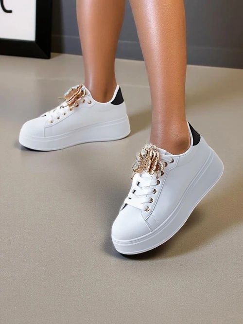2 KOLORY 36 37 38 sneakersy 39 40 41 trampki na platformie z motylkiem