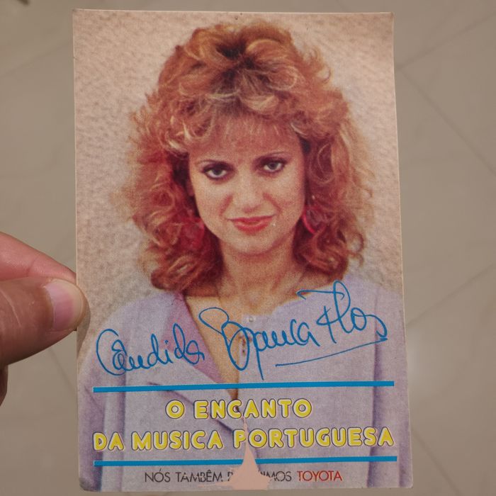 Dedicatória e autógrafo cândida branca flor o encanto da música portug