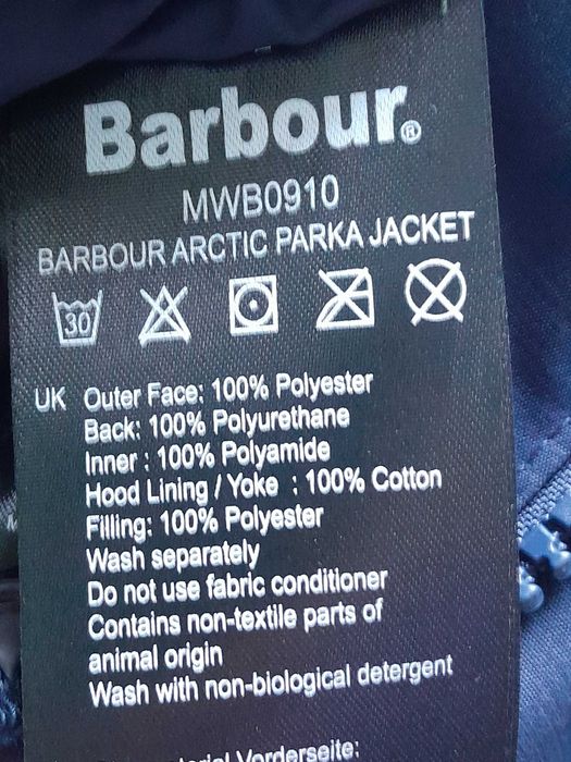 Sprzedam kurtkę męską zimową Barbour Arctic Parka Jacket MWB0910