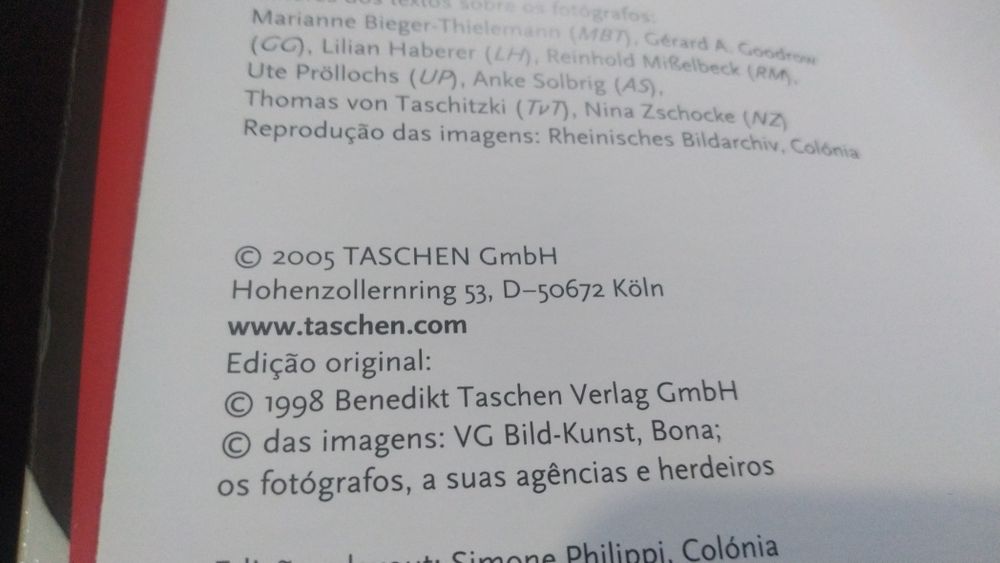 Livro "Fotografia do Século XX" da Tashen