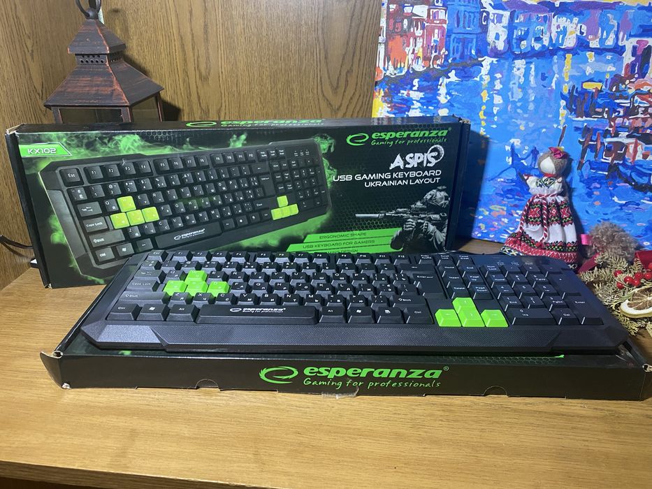 Клавіатура Esperanza EGK102 Green USB (EGK102GUA)