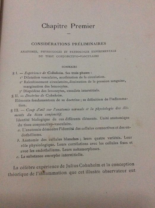 Raro exemplar. LETULLE, Maurice (1853-1929): L'Inflammation. Études anatomo-pathologiques. Rubricado pelo médico António de Padua