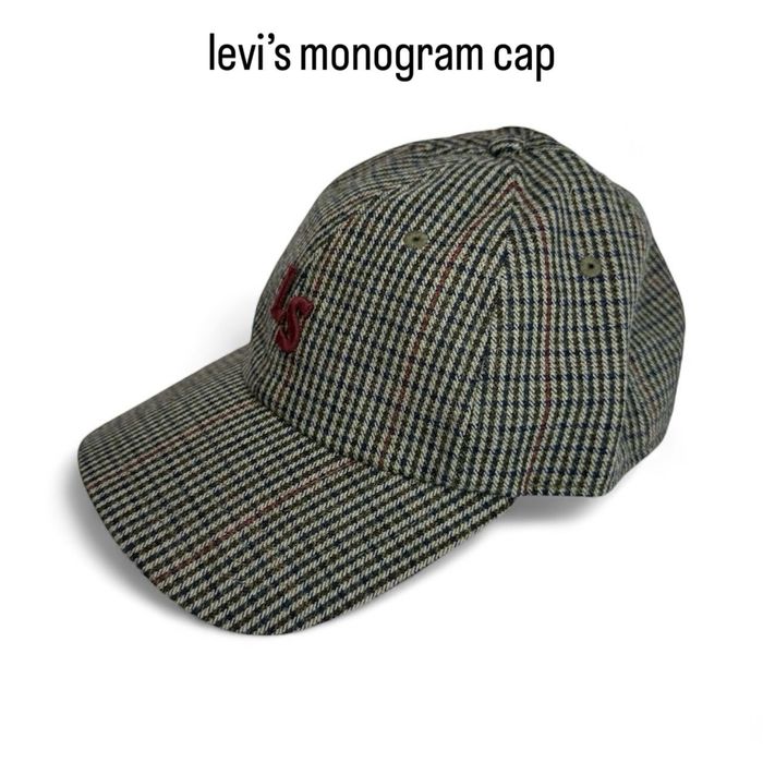Кепка levi’s monogram cap оригінал США, houndstooth black wh - black