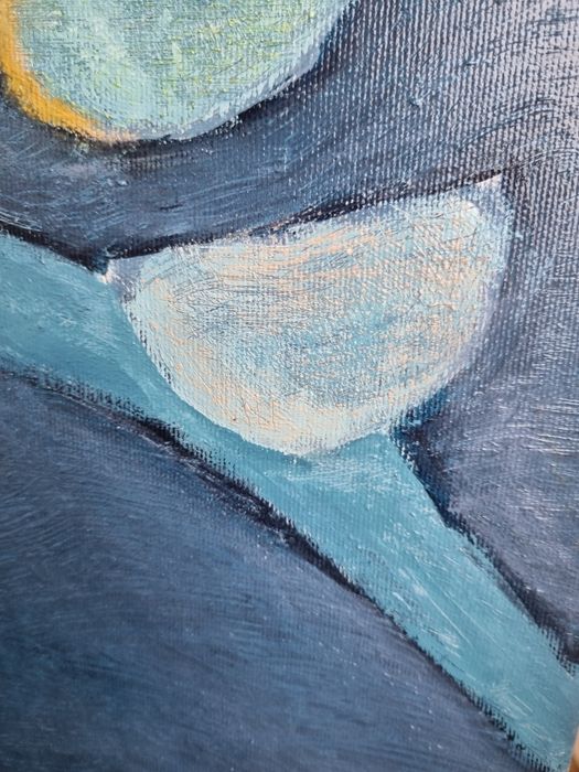 Akrylowy obraz abstrakcyjny "Przyciąganie" 40x30cm