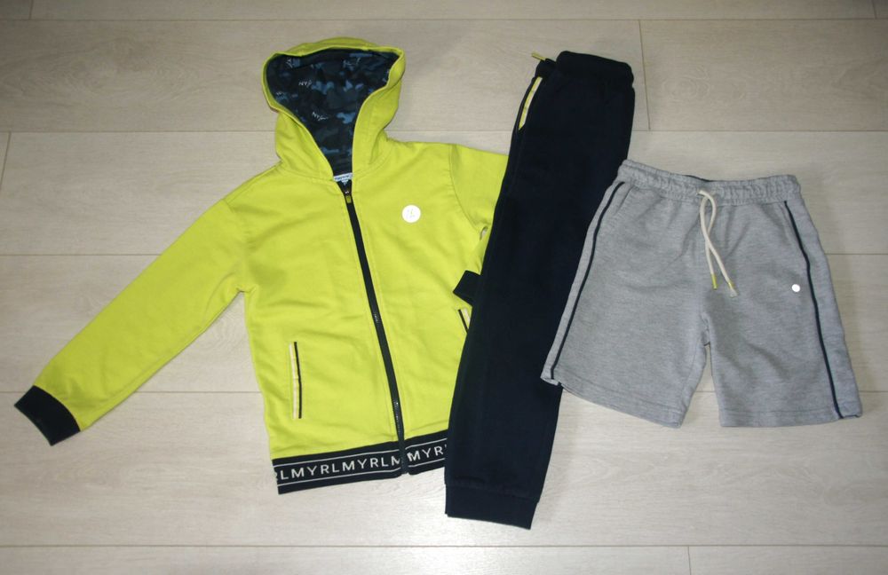 MAYORAL trzyczęściowy limonkowy dres  komplet 116