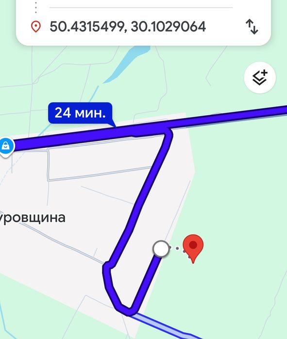 Земельна ділянка під забудову с.Гурівщина