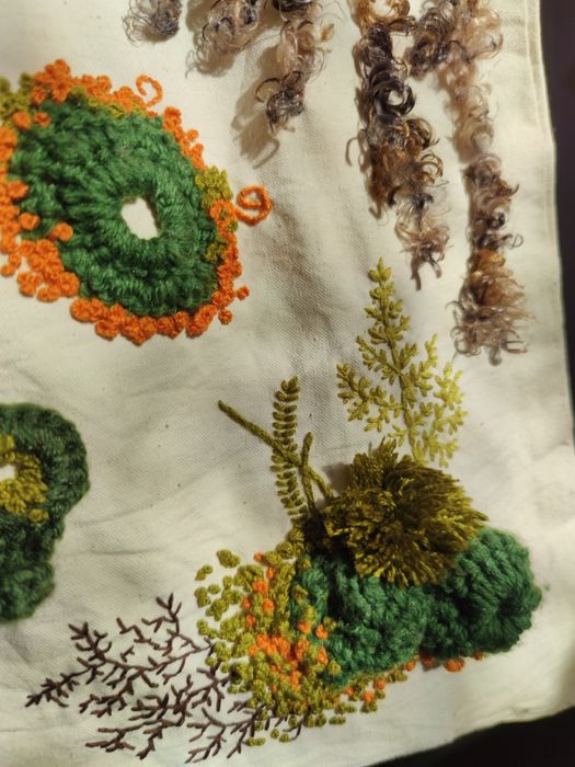 Унікальний шопер з в'язаними елементами та ручною вишивкою