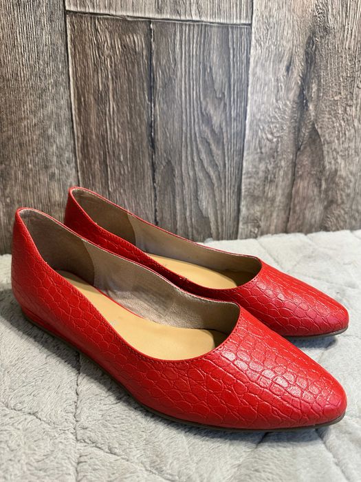 Buty damskie czerwone baleriny tamaris 41