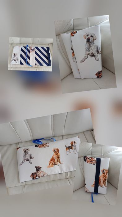 Nowy etui otulacz okladka na ksiazki handmade