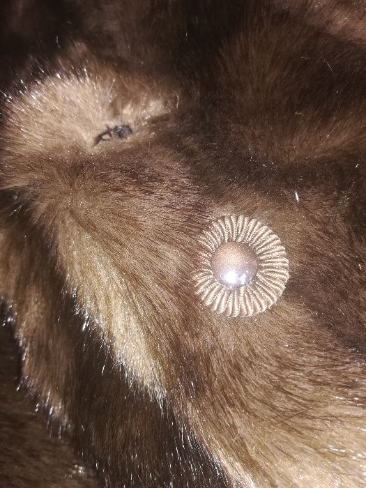 Casaco de peles sintético - comprido