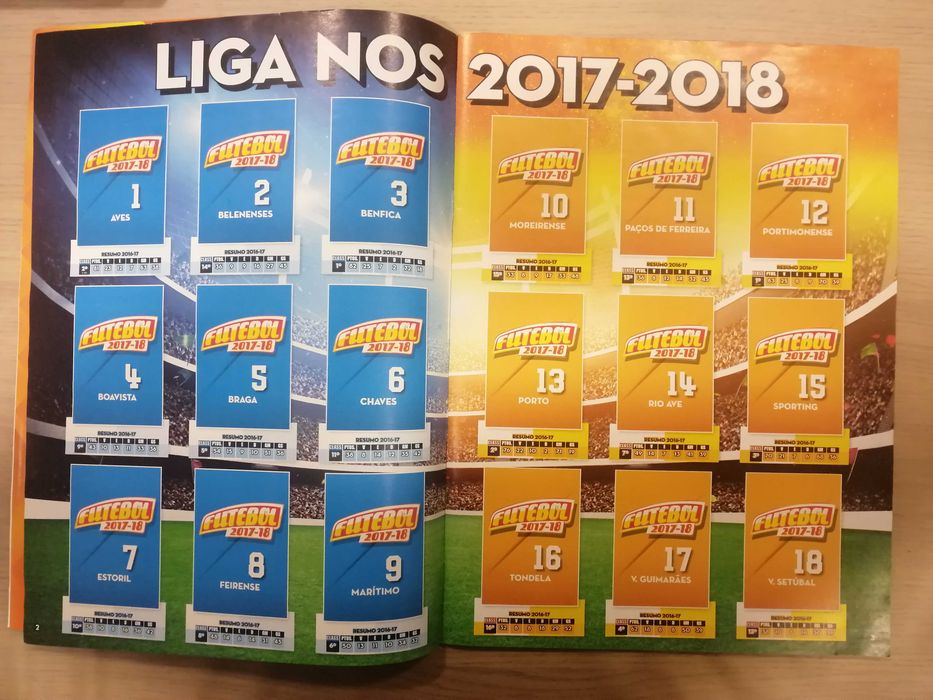 Caderneta Futebol 2017-18 - Panini [Vazia]