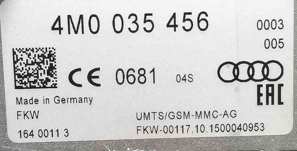 Módulo Eletrónico 4M0035456 - AUDI A4 B9